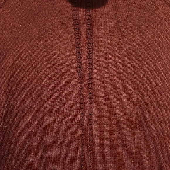 Katherine Barclay Montréal Merlot Ribbed Knit Turtleneck Sweater Tunic – M - Picture 5 of 5